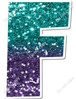 LG 23.5" Individuals - Teal / Purple Ombre Sparkle