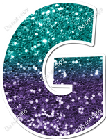 LG 23.5" Individuals - Teal / Purple Ombre Sparkle