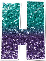 LG 23.5" Individuals - Teal / Purple Ombre Sparkle