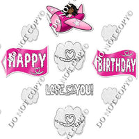 Multiple Colors - 10 pc Happy Birthday Air Mail