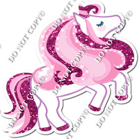 Pink Unicorn Standing on Back Feet w/ Variants