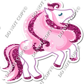 Pink Unicorn Standing on Back Feet