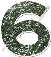 30" - XL KG Individual Sparkle Sage Numbers