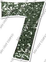 18" KG Individual Sparkle Sage - Numbers, Symbols & Punctuation