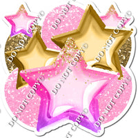 Princess Pink & Gold Balloon & Star Bundle