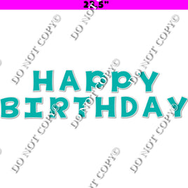 23.5" KG 13 pc Flat Teal - Happy Birthday Set