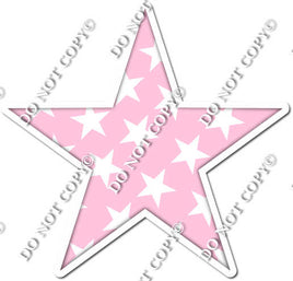 Flat Baby Pink with Star Pattern Star
