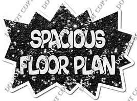 Spacious Floor Plan Statement - Black w/ Variants
