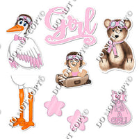 8 pc Light Skin Tone Stork Sets
