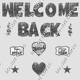 14 pc Silver Swift Welcome Back Theme0575