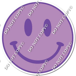 Flat Purple & Lavender Smiley Face