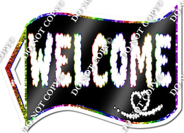 Air Mail - Black & Rainbow Welcome