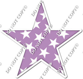 Flat Lavender with Star Pattern Star