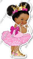 Dark Skin Tone Baby Girl in Tutu w/ Variant