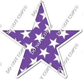 Flat Purple with Star Pattern Star