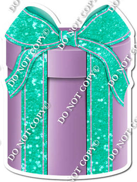 Sparkle - Lavender Box with Mint & Baby Pink Ribbon Present - Style 3