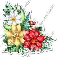 Yellow, Red, & White Flower Arrangement w/ Variants