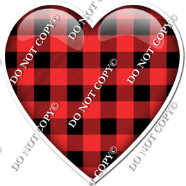 Red Plaid Heart with Hightlight