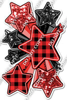 Sparkle Red Plaid XL Star Bundle