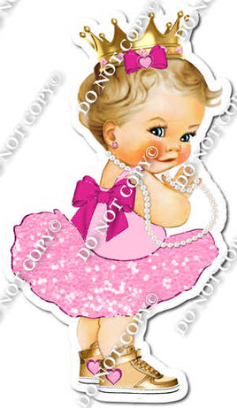 Light Skin Tone Baby Girl with Light Hair in Tutu w/ Variant