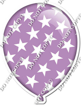 Flat Lavender with Star Pattern Balloon
