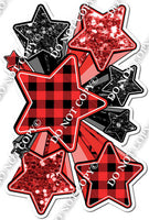 Sparkle Red Plaid XL Star Bundle