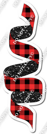 Sparkle Red Plaid Streamer - Style 1