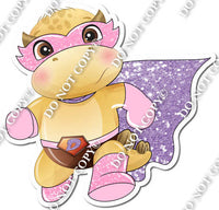 Yellow Dinosaur - Lavender Cape - Baby Pink Boots w/ Variants