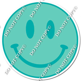 Flat Teal Smiley Face