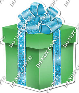 Sparkle - Lime Box with Caribbean Ribbon Present - Style 4