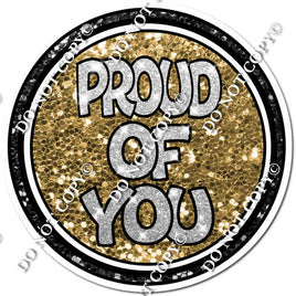 Gold Proud of You Circle Statement w/ Variant