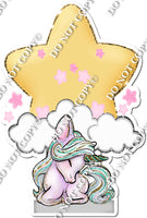 Pink Unicorn, Teal Hair - in Clouds w/ Variants