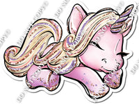 Baby Pink Unicorn Laying Down w/ Variants