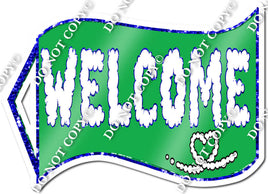 Air Mail - Green & Blue Welcome