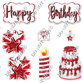 8 pc Quick Sets #1 - White & Red