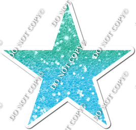 Sparkle - Mint & Baby Blue Ombre Star
