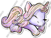 Purple Unicorn Laying Down w/ Variants