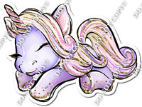 Purple Unicorn Laying Down w/ Variants