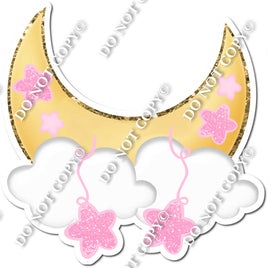 Moon - Baby Pink Stars
