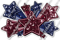 XL Star Bundle - Burgundy & Navy Blue