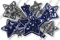 XL Star Bundle - Navy Blue & Silver