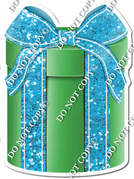 Sparkle - Lime Box with Caribbean Ribbon Present - Style 3