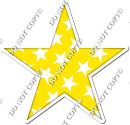 Flat Yellow with Star Pattern Star