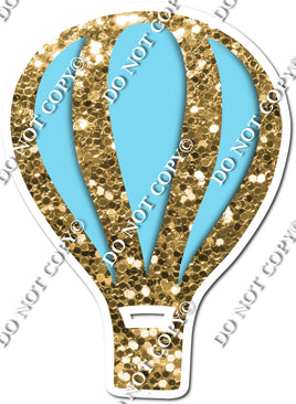 Hot Air Balloon - Gold & Baby Pink