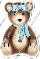 Teddy Bear Wearing Baby Blue Aviator Goggles w/ Variants