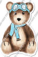 Teddy Bear Wearing Baby Blue Aviator Goggles w/ Variants