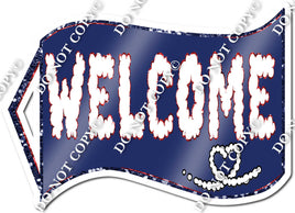 Air Mail - Navy Blue & Red Welcome