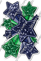 XL Star Bundle - Navy Blue & Green