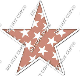 Flat Rose Gold with Star Pattern Star