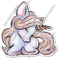 Purple & Pink Unicorn Laying Down